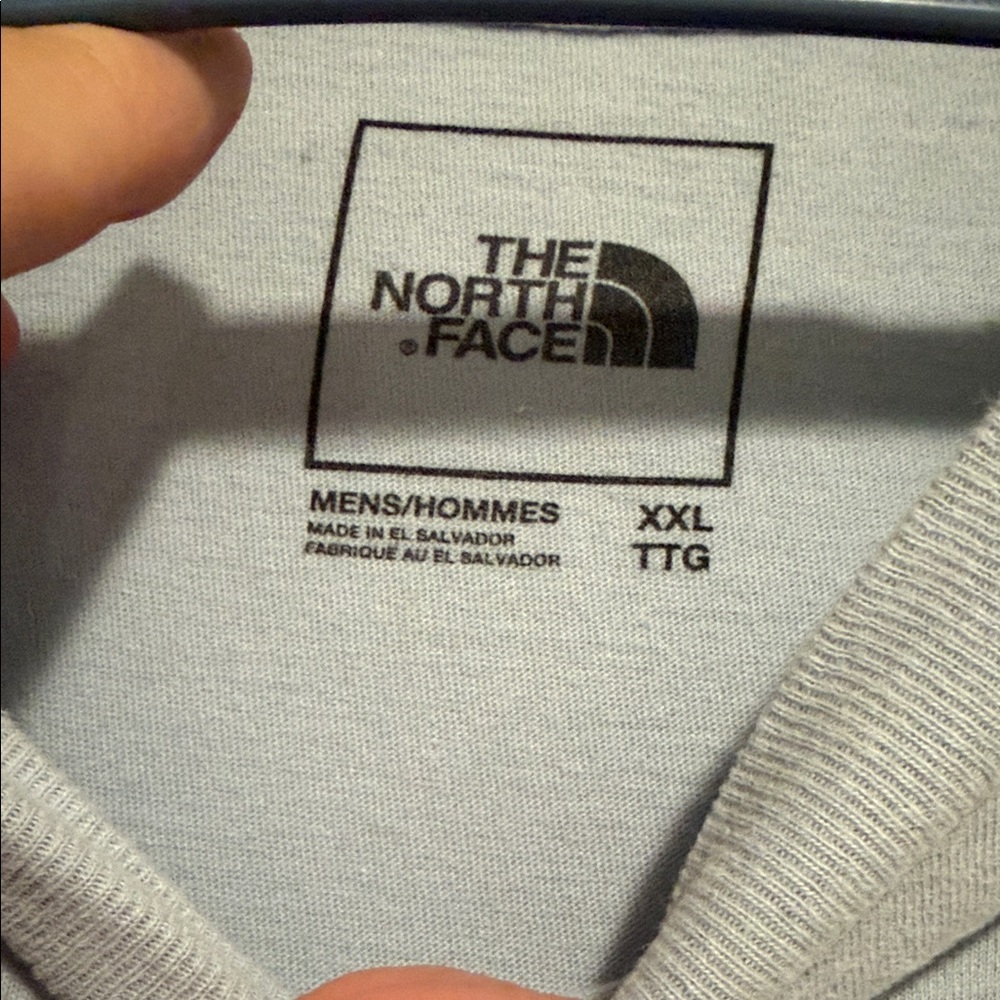 The North Face Men's Long-Sleeve Logo Tee in Pale Blue - Picture 4 of 4